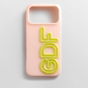 Fine Line Custom iPhone Case - Baby Pink/Chartreuse