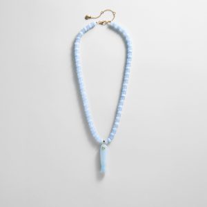 Sun Drift Semi-Precious Pendant Necklace - Blue Fish