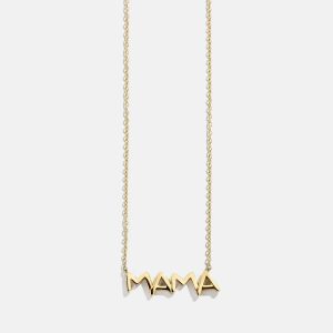 14K Gold Custom Nameplate Necklace - Organic