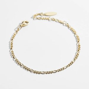 Figaro 18K Gold Bracelet - Gold