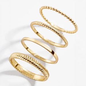 Mamie 14K Gold Ring Set - Gold