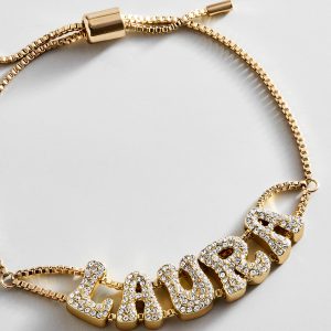 Pav?? Bubble Slider Custom Bracelet - Pav?? Bubble Double Strand