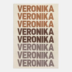 Ombre Name Custom Blanket - Beige/Brown