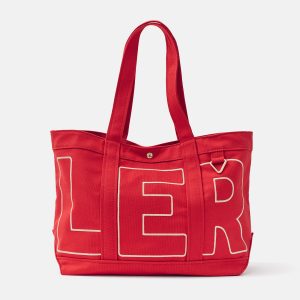 Solid Custom Alpha Tote - Cherry Red
