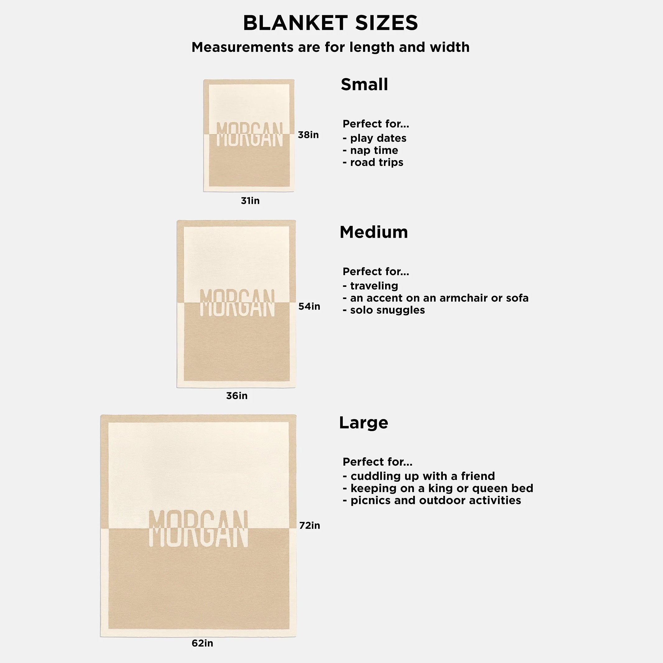Spell It Out Custom Blanket - Tan/Black - Image 6