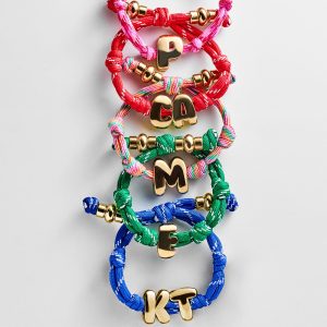 Knotty Initial Custom Bracelet - Bright Green Single Letter